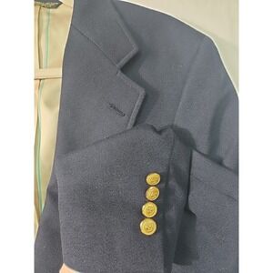 Wimbledon Collection England Lawn Tennis Croquet Navy Men's 42S Blazer Gold Vent